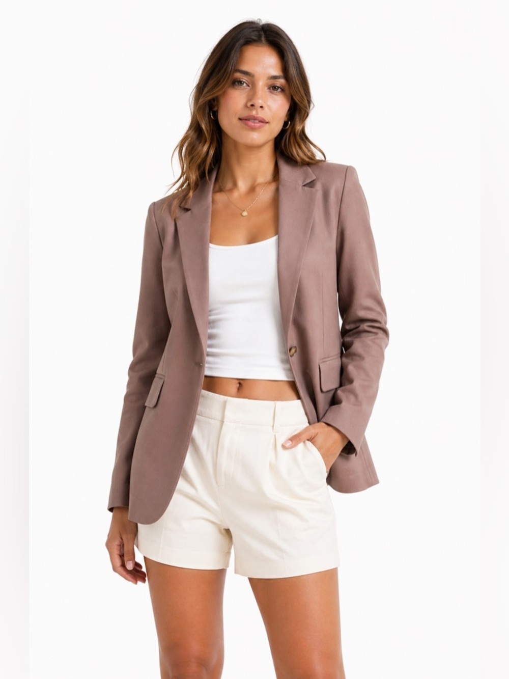 Lululemon Relaxed Fit Twill Blazer Taupe Brown Size S NWT